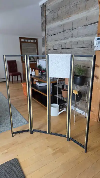 Tile wood stove heat shield - freestanding, View more