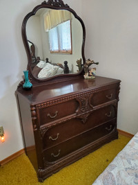 Antique mirrored dresser