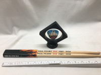 Rush Lasered Signature Large Guitar Pick & Neil Peart Drum Stick