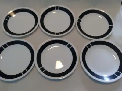 Corelle 'Urban Black' Design Dessert Plates (Set of 6), View more