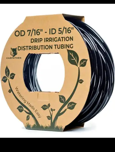 CARPATHEN Drip Irrigation Tubing - 200 ft Black Mainline - (5/16, View more