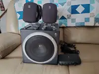LOGITECH SPEAKERS AND SUBWOOFER