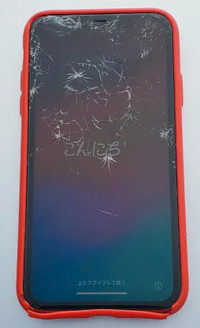 Dropped iPhone with cracked screen