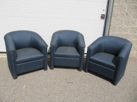 Fabric Seating Chairs For Home Or Office 3pc Lot Made In Canada
