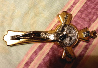 Metal gold plate Jesus Christ cross pendant