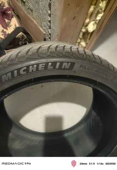 I am selling a set of four tires Michelin pilot alpine 5 tires 275 55 r 19 rear and 255 55 r 19 fron...
