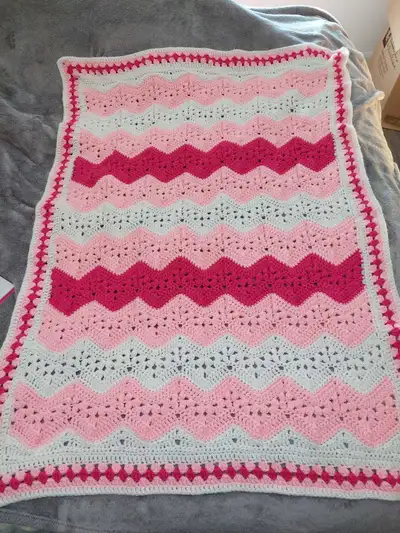 Pink Chevron Blanket , View more