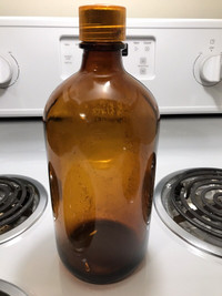 Large vintage MERCK DRUG COMPANY bottle . 