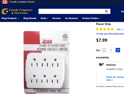 iCAN 6 Outlet Wall Tap Converting 2 Outlets to 6 Outlets – White, View more