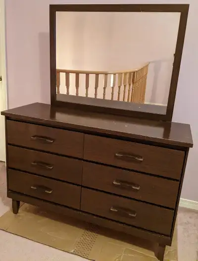 Wooden Dresser and Mirror, View more