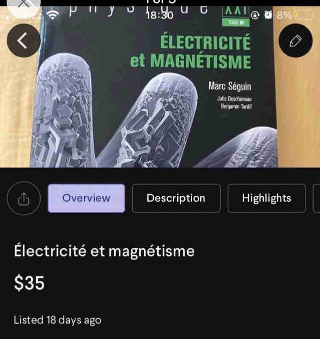 électricité et magnétisme  dans Manuels  à Ville de Montréal