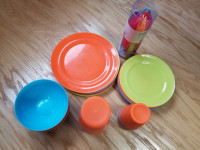 Plastic Dinnerware set for 8 - NEW!
