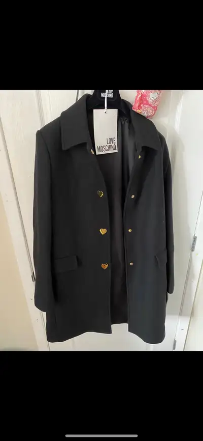 Love Moschino peacoat with gold buttons, View more