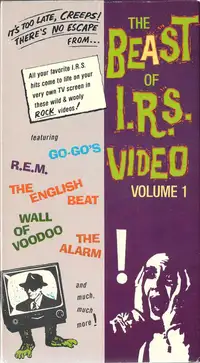 I.R.S. The Beast Of I.R.S. Volume 1 1984 VHS VIDEO COMPILATION