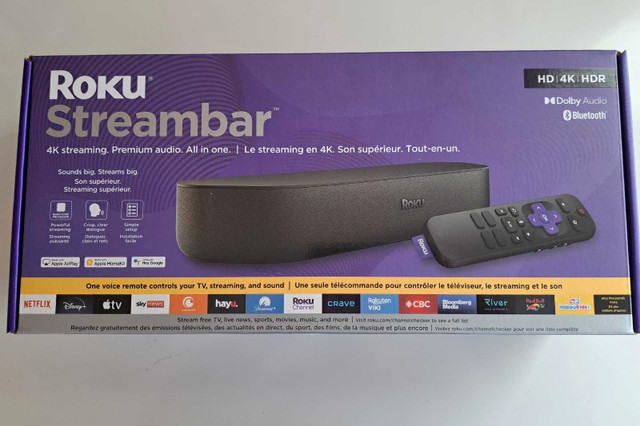 Roku Streambar  4K/HD/HDR in TVs in Dartmouth