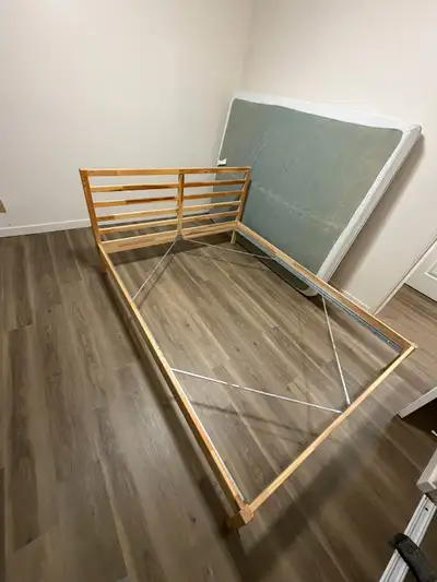 Queen Mattress + Bed Frame Douglas Original queen mattress + IKEA TARVA bed frame. Good condition. $...