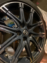 OEM: 225/45/18-Nissan Sport Rims with Pirelli Tires A/S