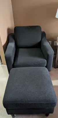 Cozey brand chair and ottoman