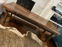 Live edge solid wood coffee table 