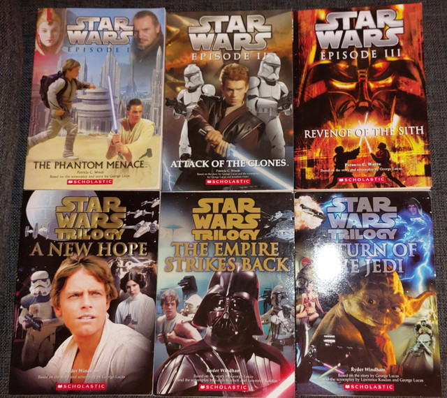 Star Wars 1-6 Set of Novels Books. NEW. Soft Cover. Movie pics in Fiction in City of Toronto - Image 2