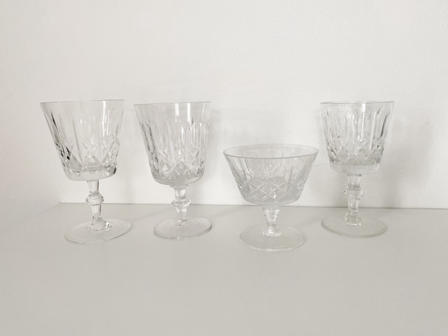 Crystal Glasses x4 in Kitchen & Dining Wares in Kitchener / Waterloo