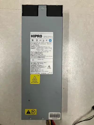 HIPRO TECH - 450W PSU (C62592-003) - HP-U450UC3, View more