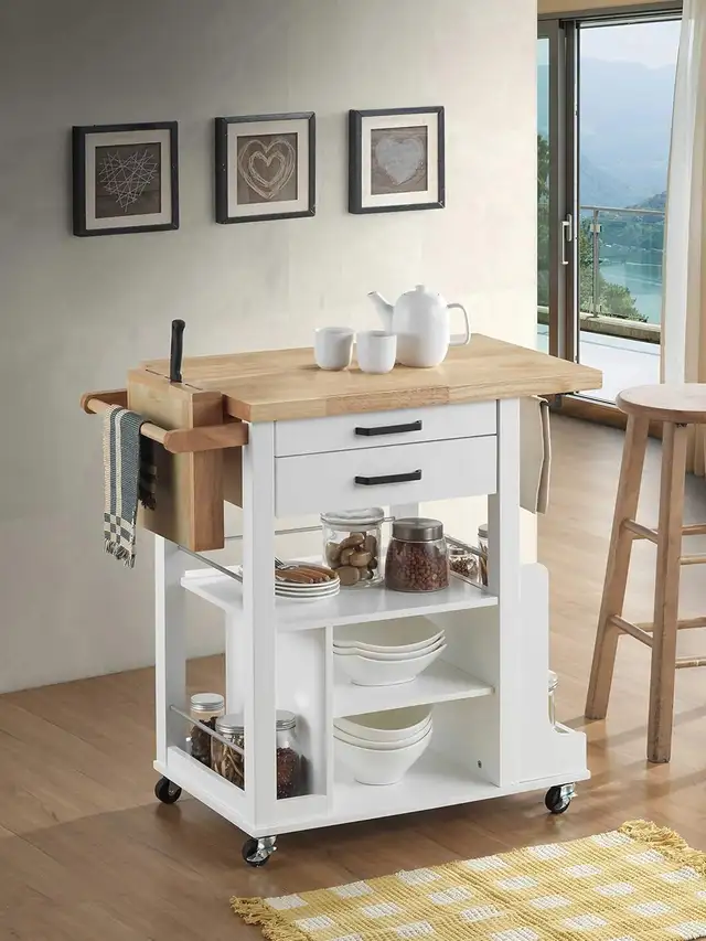ACME Kitchen Island Cart Cabinet BRAND NEW SEALED in Hutches & Display Cabinets in London - Image 3