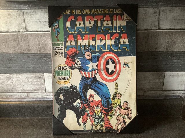 CAPTAIN AMERICA PICTURE LAMINATED ON BOARD in Toys & Games in London