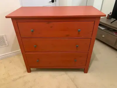Ikea three drawer dresser in good used condition. Made of solid wood. Its wide and deep drawers offe...