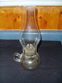QUEEN MARY 1920’S GLASS OIL LAMP  $40