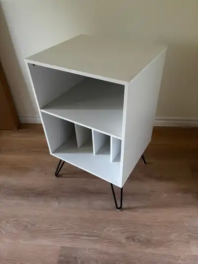 White Storage Unit with Hairpin Legs, View more