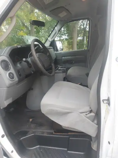 Ford E250 with ladder rack, contractor shelving, custom rear work lighting, certified, ready to go t...