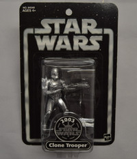 Star Wars 2003 SDCC Exclusive Silver Clone Trooper Action Figure