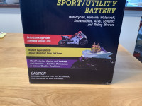 Motorcycle/Sport utility battery- used once