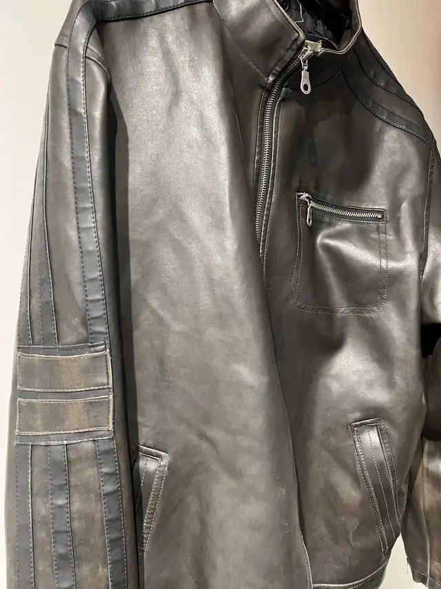 Machine clothing company mens Faux leather jacket in Men's in Calgary - Image 3