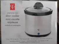 New 2 cup mini slow cooker $8. (mainly to keep dips hot)