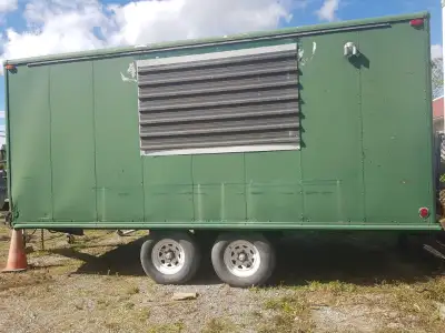Tandem axle enclosed trailer 8 x 16 ft . Commercial quality aluminum sides. Tows like a dream. Each...
