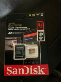 SanDisk  64GB UHS-I CARD WITH ADAPTER $10.00_