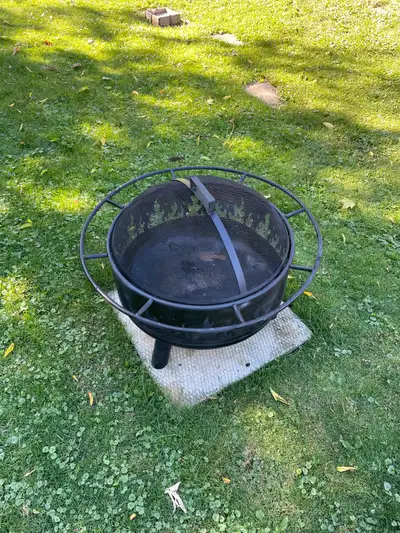 steel outdoor fire place with grill, View more