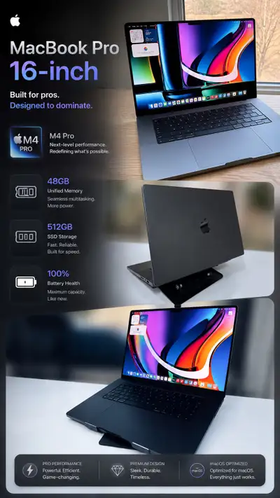 MacBook Pro 16 inch M4 Pro 48Gb, View more