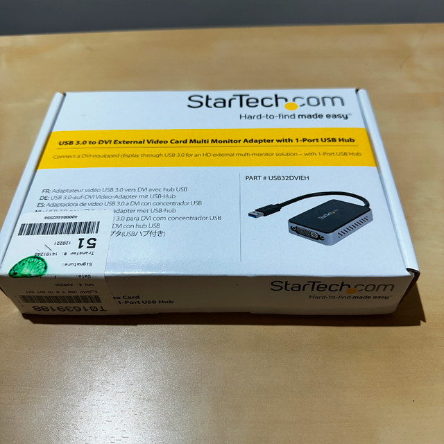 StarTech USB 3.0 to DVI External Video Card MultiMonitor Adapter in Other in Hamilton