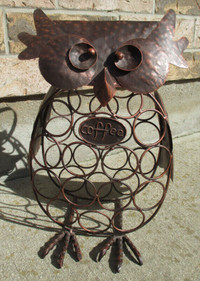 Metal Made Decorative - Owl Coffee pods Holder (max. 30 pods)