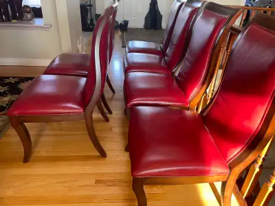  Drexel Heritage, vintage solid, wood dining chairs, View more