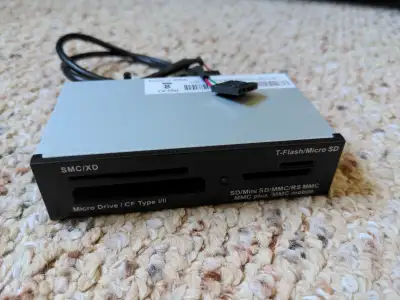 Barely used. Pulled from working PC. Works perfect. Connects to internal USB header on motherboard.