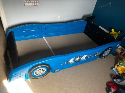 Blue Race Car bed, View more