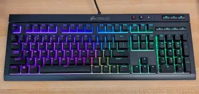 Corsair K68 RGB Mechanical Keyboard Cherry Red: For Repair/Parts, View more