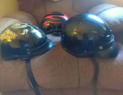 3 half helmet dot approved .20 each or all 3 for 50