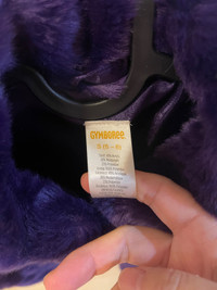 Gymboree Faux fur coat purple 5-6y girls