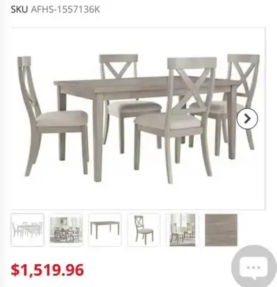 Luxuary Dining Set - Gray / 5 Piece, View more