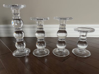 NEW Glass Candle Holders (4)